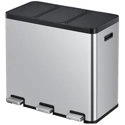 EKO Essential Prullenbak, Abfalleimer, Silber