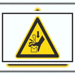HB-Druck Achtung Quetschgefahr zwischen Werkzeugen einer Presse Symbol A0 (841x1189mm) Schild