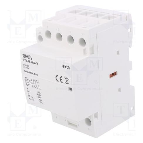 Zamel Stycznik modułowy instalacyjny 40A 4Z 24V AC/DC+F13 typ: STM-40-40/24V EXT10000297 (STM-40-40/24V)