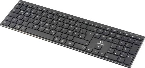 Renkforce RF-ARKB-400 Bluetooth Tastatur Deutsch, QWERTZ Schwarz Wiederaufladbar