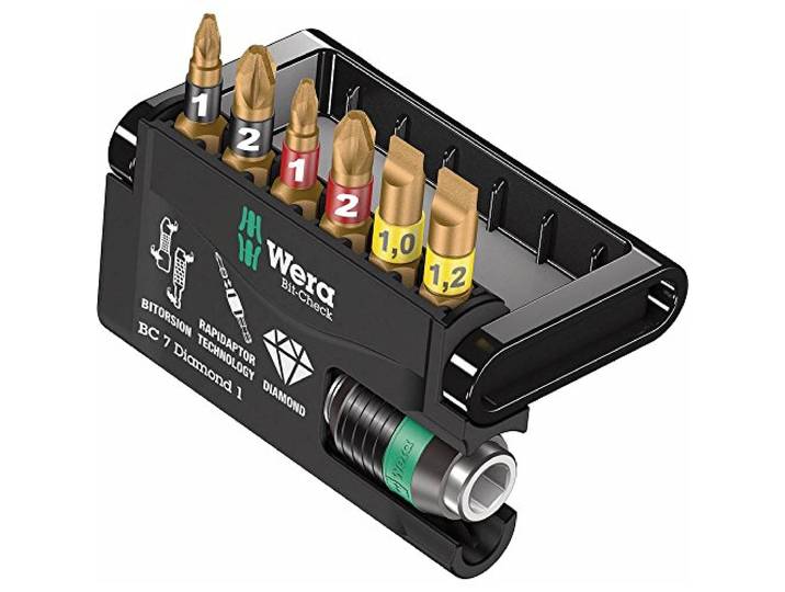 Wera Bit-Check 7 Diamond 1 05057416001 Bit-assortiment, 7-delig