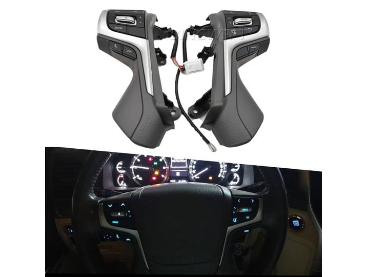 Bouton de volant multifonction pour Toyota Land Cruiser Prado, commande itude par téléphone Bluetooth, LH + RH, 84250-0N160, 2017-2020