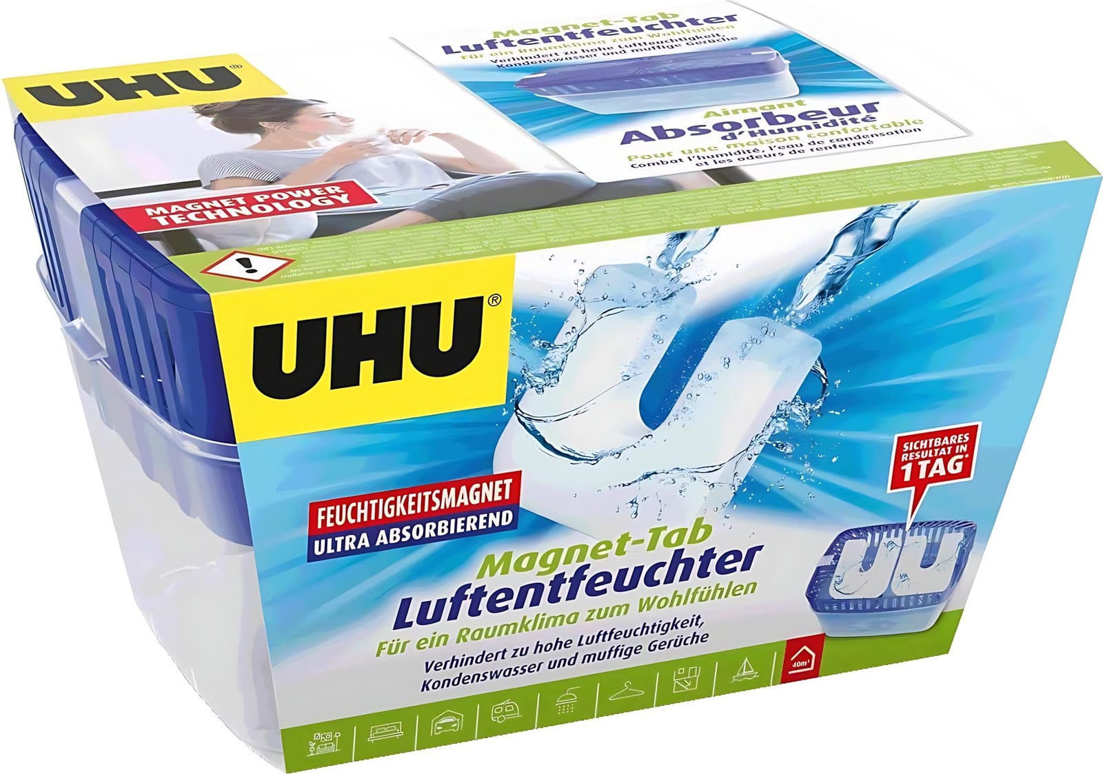 UHU Luchtontvochtiger DFI met vochtmagneet, 2x 450 g