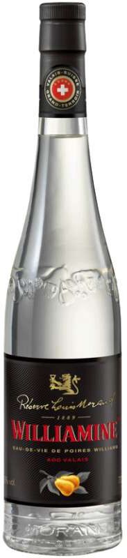 Morand Aguardiente Eau de Vie Williamine Reserva - 70 cl - Destilado Suizo Excepcional