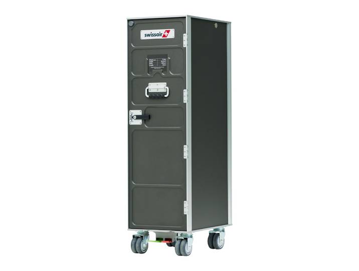 Airline Trolley Swissair, Aviatik-shop, dunkelgrau, Aluminium