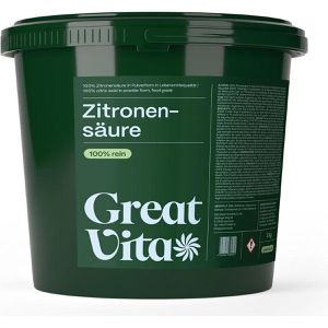 GreatVita Zitronensäure Monohydrat E-330, Pulver, Lebensmittelqualität und zum Entkalken, 5 kg