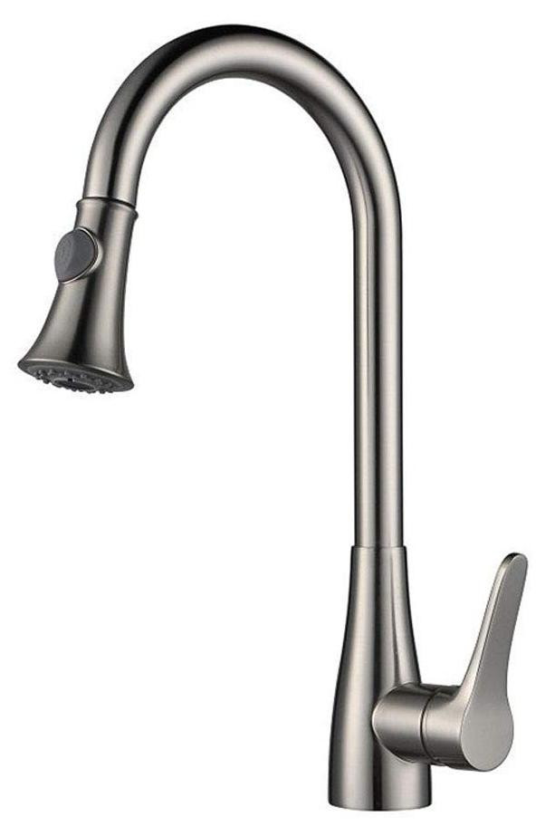 Merkloze keukenkraan met uittrekbare uitloop
