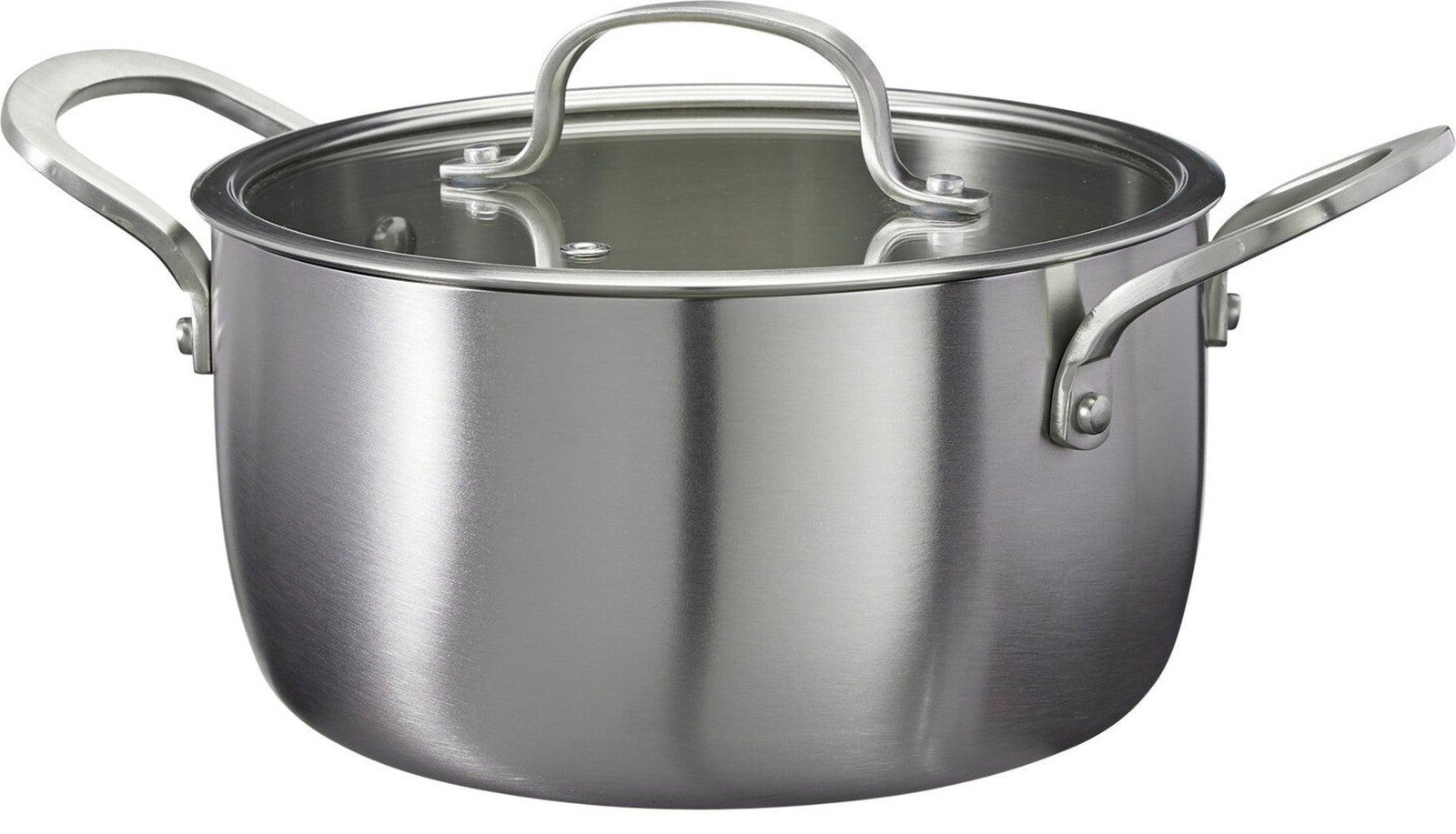 Cookinglife Signature Steel Kookpan met Glazen Deksel - RVS - ø 20 cm - 2.2 Liter