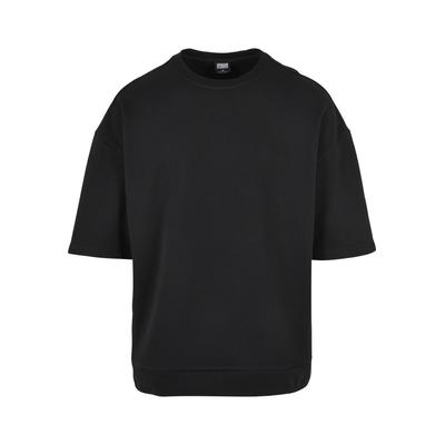 Sweater URBAN CLASSICS "Urban Classics Herren Oversized Short Sleeve Crew", Herren, Gr. S, schwarz, 65% Baumwolle, 35% Polyester, unifarben, Rundhals, Sweatshirts Sweater