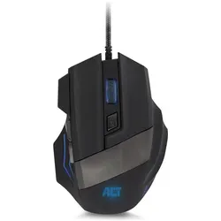 ACT AC5000 Maus rechts USB Typ-A Optisch 3200 DPI (Kabelgebunden), Maus, Schwarz