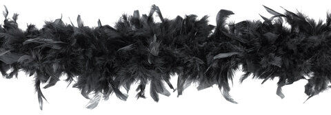 Federboa, schwarz, 90 g, 1,80 Meter