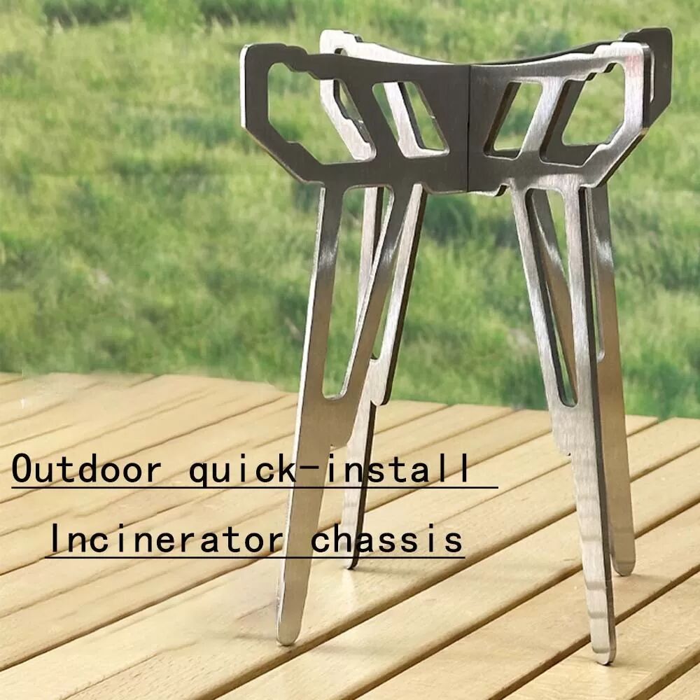 INF Outdoor Camping Kocher Gestell Edelstahl Feuerstelle - Tragbarer, Abnehmbarer Kocher