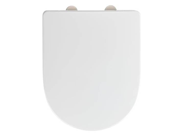 WENKO WC-Sitz Exclusive Nr. 10, hygienischer Toilettensitz mit Absenkautomatik, passend für Laufen Pro und handelsübliche Keramiken, WC-Deckel aus antibakteriellem Duroplast, 36,5 x 47 cm, Weiß