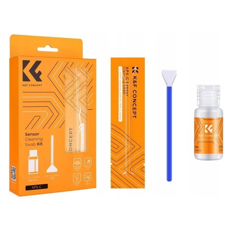 K&F Concept Zestaw Do Czyszczenia Matrycy Matryc Aps-c PŁyn + 10x Szpatułka / Sku.1616 (40216645)