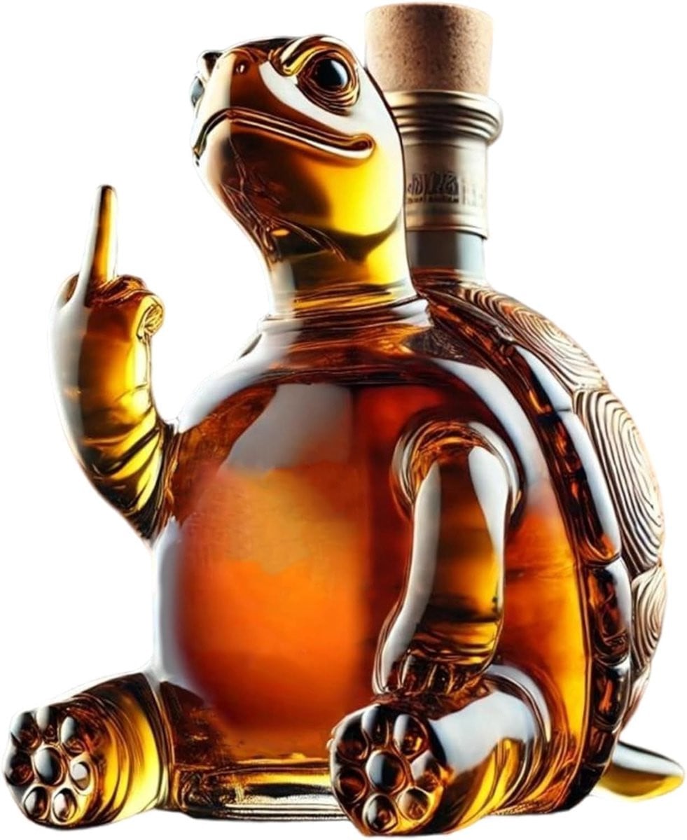 Elegante 3D Whiskey Decanter van Handgeblazen Glas voor Thuisbar en Whisky Liefhebbers