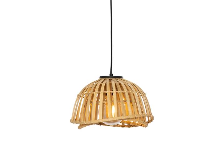 Suspension orientale noire avec bambou naturel 30 cm - Pua