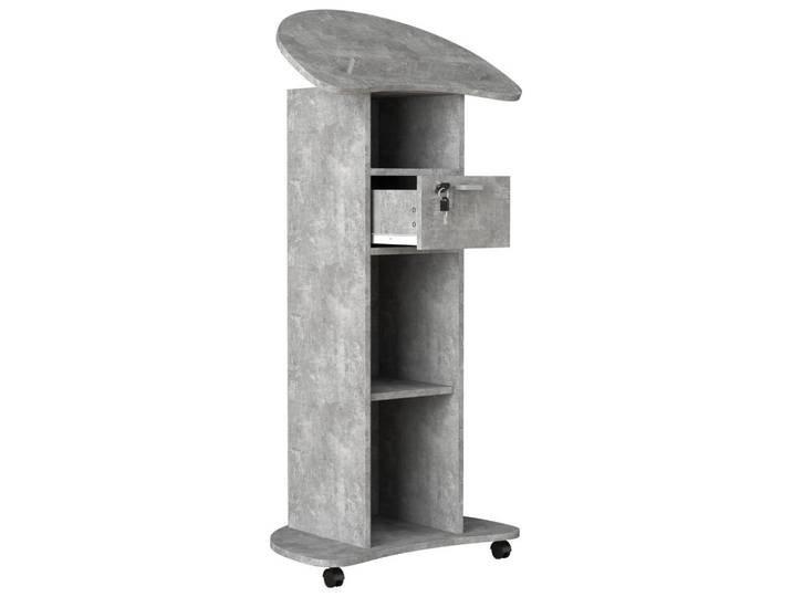 Mid.you Stehpult, Grau, 37x110x56 cm, Stauraum, Büromöbel, Schreibtische, Stehpulte