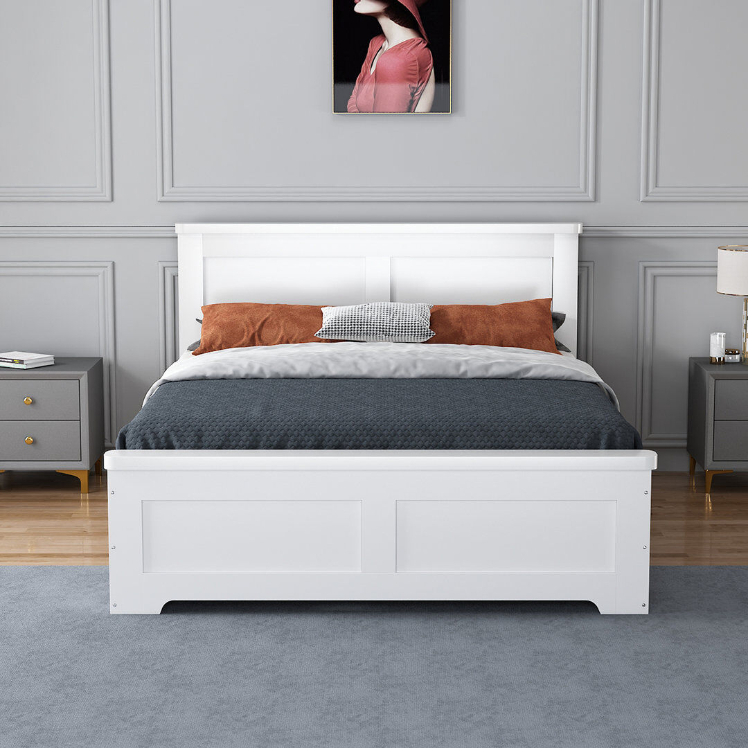 Ophelia & Co. Lando Drawers Bed White Kingsize (5')