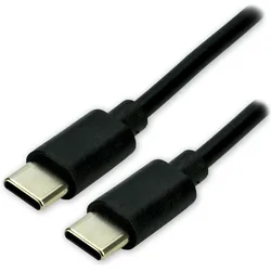 MCL Câble USB 2.0 Type C mâle/mâle Charge&Data 480Mb 3A-Noir-1.50m (1.50 m, USB 2.0, 15 W), USB Kabel