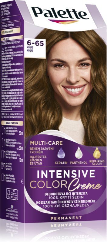 Schwarzkopf Palette Intensive Color Creme coloration cheveux permanente teinte 6-65 (W5) Nougat 1 pcs