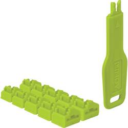 LINDY 47894 RJ-45-Portschlösser + Schlüssel Grün