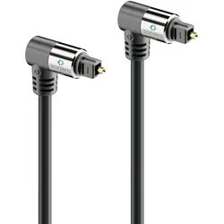 Sonero Premium optisches S/PDIF Toslink Kabel mit Winkelsteckern 2x90°, 2,0m