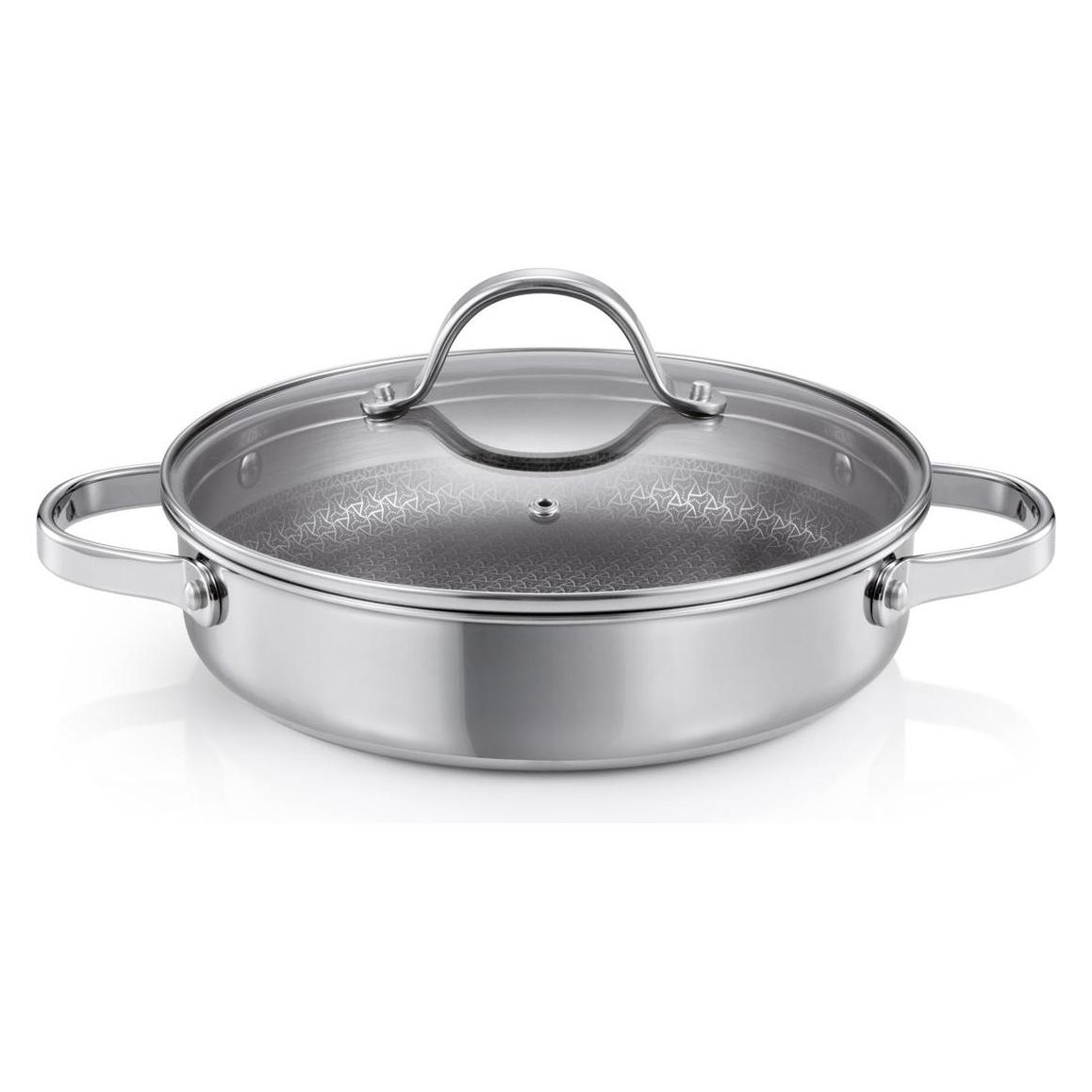 Tescoma Tiefe Bratpfanne SteelCRAFT mit Deckel ø 28 cm, 2 Griffe (780568.00)