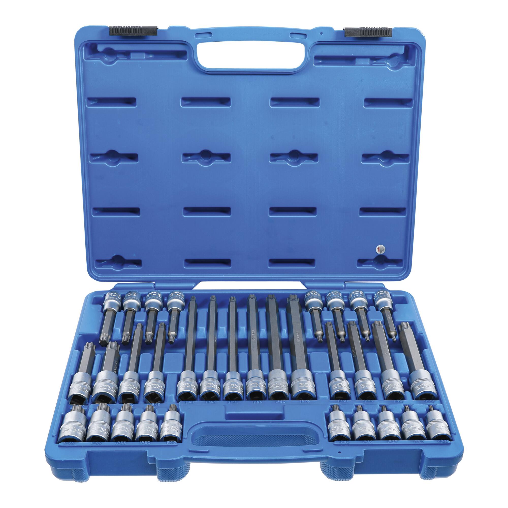 BGS Bit-Einsatz-Satz Antrieb Innenvierkant 12,5 mm (1/2 Zoll) TP-Profil (für TX Plus) TP20 - TP70 32 teilig ; BGS technic (5190)