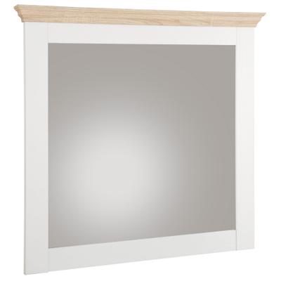 Spiegel OTTO HOME "Binz", weiß (weiß, eichefarben), B:75cm H:70cm T:3cm, Glas, Spiegel