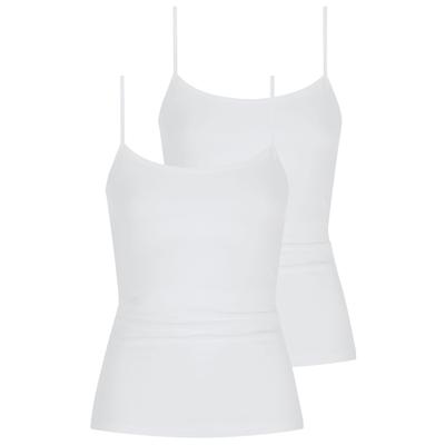Unterhemd MEY "SUPERFINE ORGANIC", Damen, Gr. 38, N-Gr, Ärmellos aus Single Jersey, weiß, Single Jersey, Obermaterial: 92% Baumwolle, 8% Elasthan, unifarben, figurbetont, Rundhals, Unterhemden Unterhemd, feine Träger, Baumwollmischung, Single...