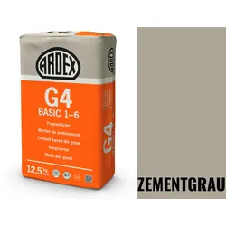 Ardex G4 BASIC 1-6 Fugenmörtel 12,5 kg Papiersack Zementgrau