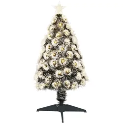 WellHome - Glasfaser-Weihnachtsbaum mit 95 warmweißen LED-Lichtern und 8 Farbfunktionen H.90cm