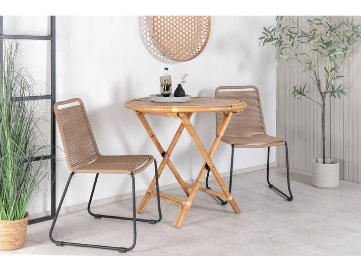 Gartentisch Manori - ein Cafétisch aus Bambus - Natur - Luxusbetten24