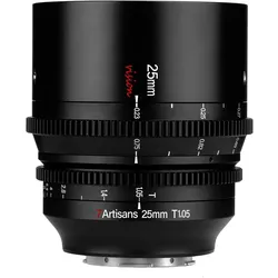7artisans Festbrennweite 25 mm T1.05 (L-Mount, APS-C / DX), Objektiv, Schwarz