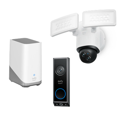 Video Doorbell E340 + Floodlight Camera E340 + eufy Homebase™ 3 BUNDLE