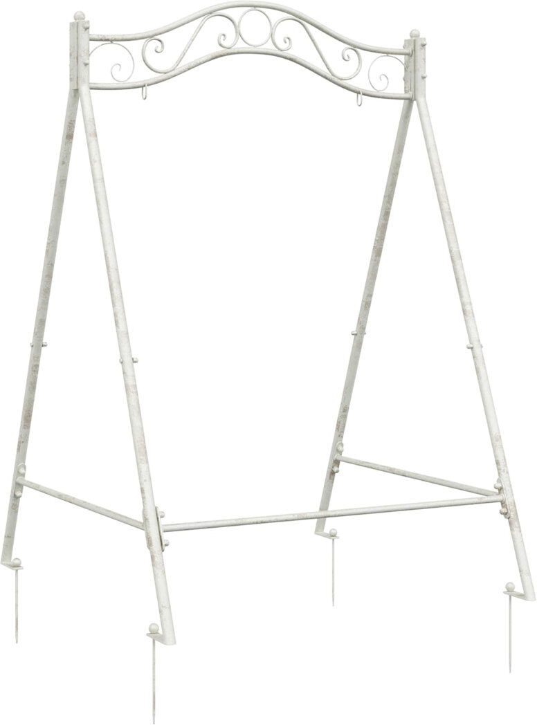 Astoria Grand Porch Swing Stand Antique White 168cm H X 113cm W X 121.5cm D