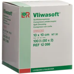 Lohmann & Rauscher, Verbandsmaterial, Schlitzkompressen mit Y-Einschnitt 10x10cm steril