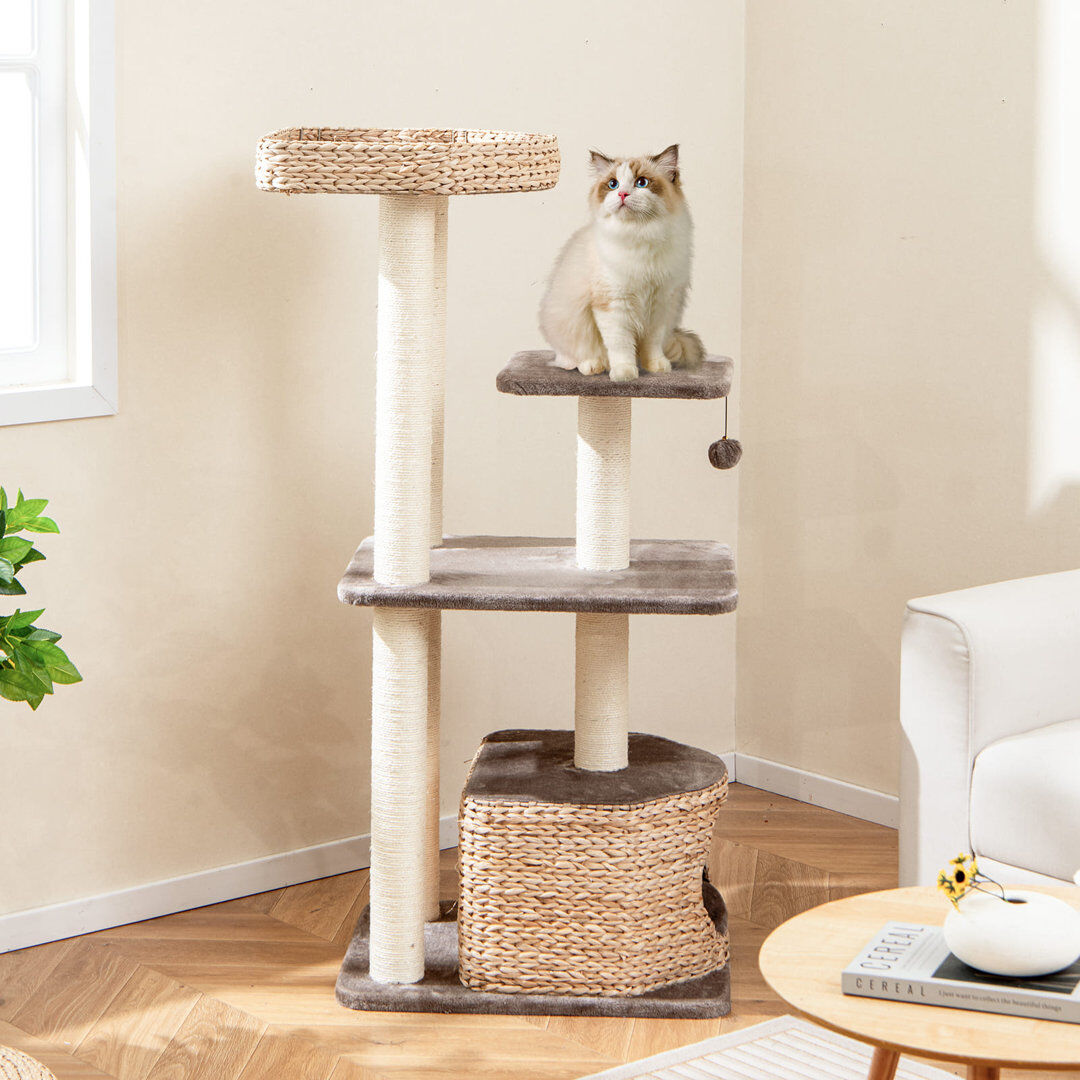 Latitude Vive 131 cm H Cat Tree / Condo Brown 131cm H X 60cm W X 48cm D