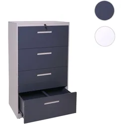 Hängeregisterschrank HWC-A10, Aktenschrank Büroschrank Stahlschrank, A4 abschließbar ~ 132x76x46cm grau-dunkelgrau
