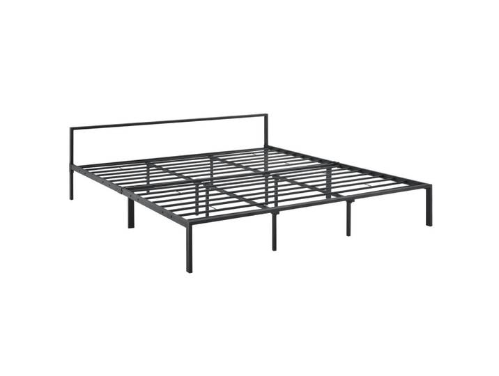 [en.casa] Metallbett Imatra, Schwarz, Metall, 180x200 cm, Schlafzimmer, Bett, Metallbetten