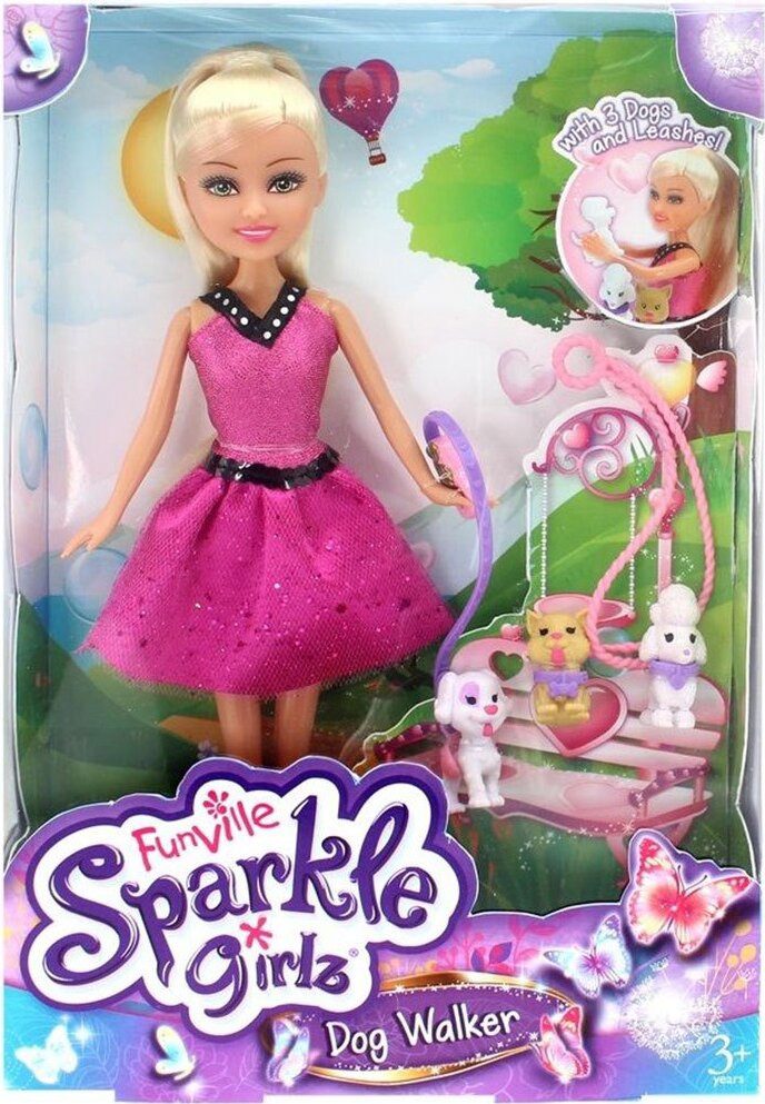 Sparkle Girlz Hondenspeurder 10065 Poppenset Rosa