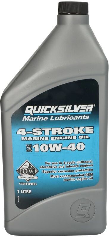 Huile moteur  QUICKSILVER 8M0180933 4T  Marine 10W40 Mineral 1L