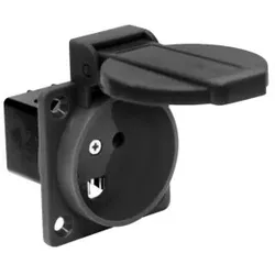 PCE 1030-0s Anbausteckdose 50x50 dänisches System 16A IP54 (schwarz) 10300s