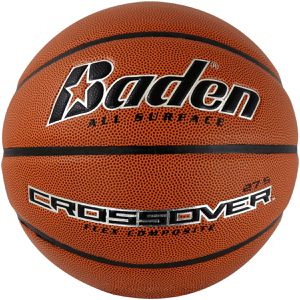 Baden Basketball Crossover, indoor & outdoor, Größe 5, orange/schwarz, 500 Gramm, Spielball