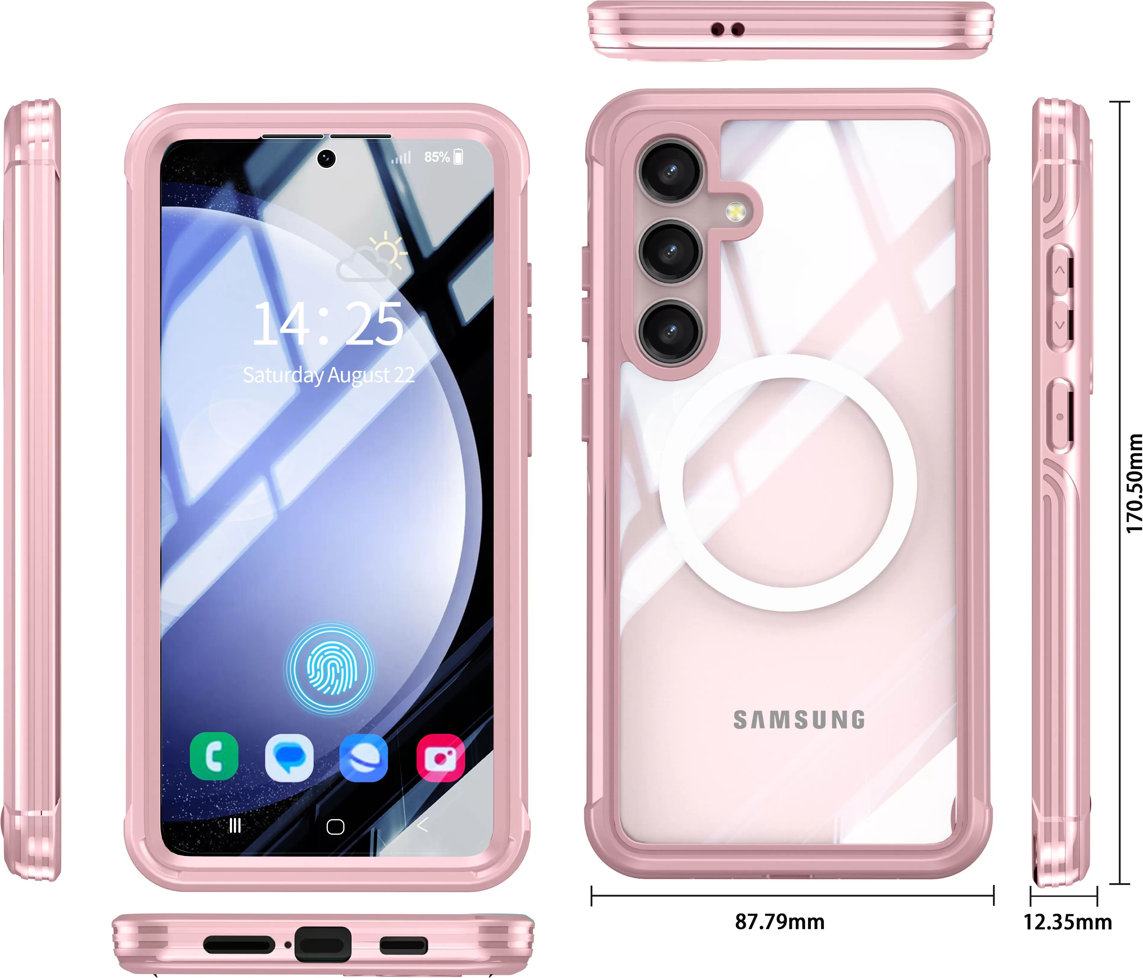 INF Étui mobile pour Samsung Galaxy série S24 Rose Samsung Galaxy S24