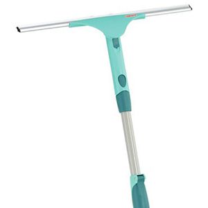 Leifheit Fensterabzieher Window Slider XL für Glas, mit Gummilippe & Aluminiumschiene, Breite 40 cm