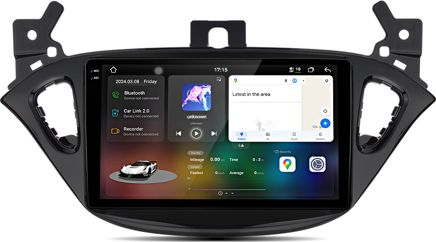 Einbau-Navigationsgeräte 9.5 Zoll 8+256G Android13 Autoradio 8kern GPS Navi Für Opel Adam 2013-2016 Opel Corsa E 2015-2019 SWC WIFI BT Carplay 4G DAB+