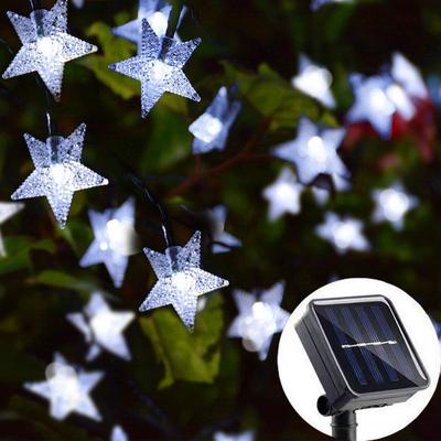 Multicon Wholesale Hub Solar Star String Lights, Outdoor Weatherproof LED Lights For Garden, Christmas, Patio Decor white 12m 100led