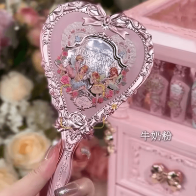 Inspire Curations Flower Knows Midsummer Fairytales Hand Mirror milky Pink