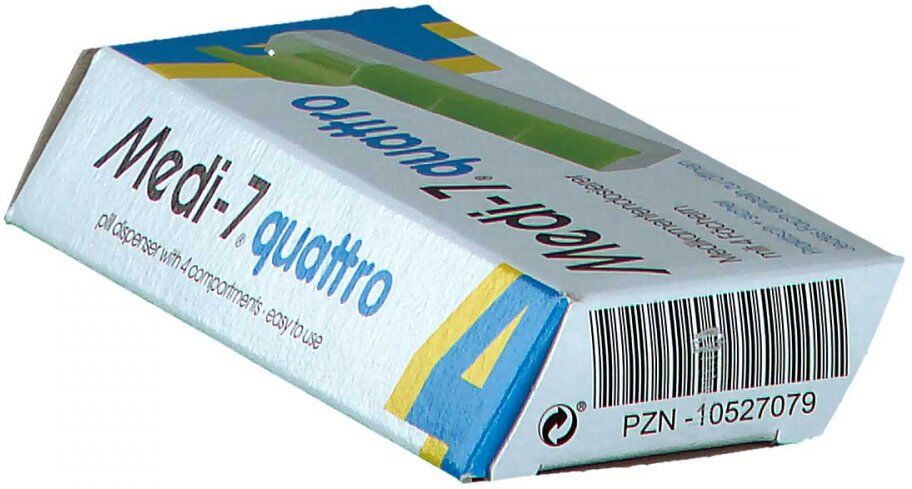 Medi 7 quattro Medikamentendosierer 4-fächer grün 1stk